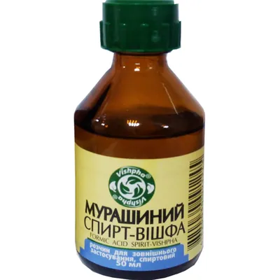 Мурашиний спирт-Вішфа розчин д/зовн. заст., спирт. по 50 мл у флак.