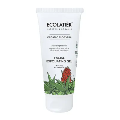 Гель-ексфоліант для обличчя Ecolatier Organic Aloe Vera зволожуючий, 100 мл