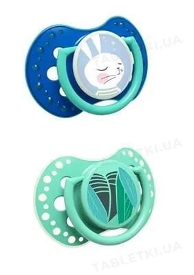 Пустушка силіконова Lovi Follow the Rabbit динамічна, 22/859boy, 3-6 місяців, 2 шт