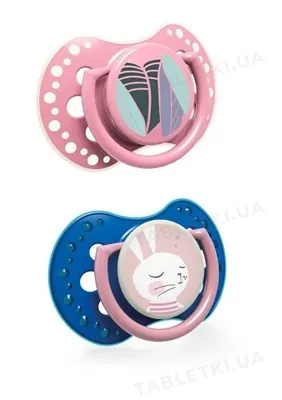 Пустушка силіконова Lovi Follow the Rabbit динамічна, 22/859girl, 3-6 місяці, 2 шт