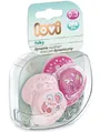 Пустушка силіконова Lovi Folky динамічна, 22/841girl, 0-3 місяці, 2 шт