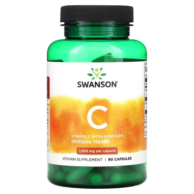 Витамин С Swanson Vitamin C 1000 мг с шиповником капсулы №90