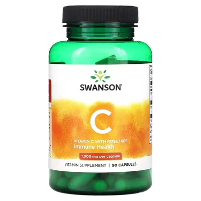 Вітамін С Swanson Vitamin C 1000 мг із шипшиною капсули №90
