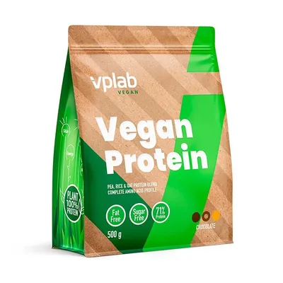 Протеїн рослинний змішаний VPLab Vegan Protein шоколад, 500 г
