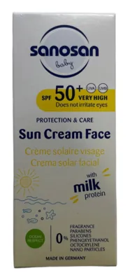 Крем для обличчя сонцезахисний Sanosan Baby дитячий SPF 50+, 30 мл