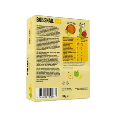 Мармелад Bob Snail Jelly яблуко-груша-лимон, 90 г