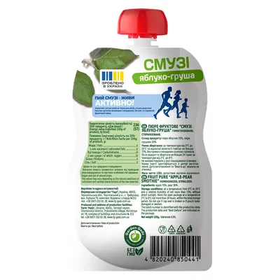 Смузі фруктове Garden Gadz яблуко-груша, 120 г