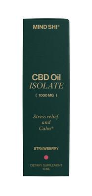 Масло CBD (Канабидиол) Mind Shi Изолят 1000 мг Клубника, 10 мл