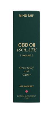 Масло CBD (Канабидиол) Mind Shi Изолят 3000 мг Клубника, 10 мл