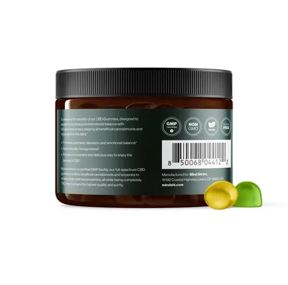 Канабідіол Mind Shi CBD Gummies Full Spectrum 750 мг яблуко та лимон, 30 жувальних мармеладок
