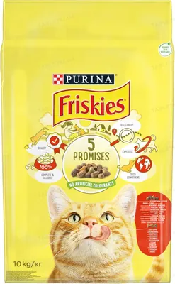 Корм сухий для кішок Purina Friskies з яловичиною, куркою і овочами, 10 кг