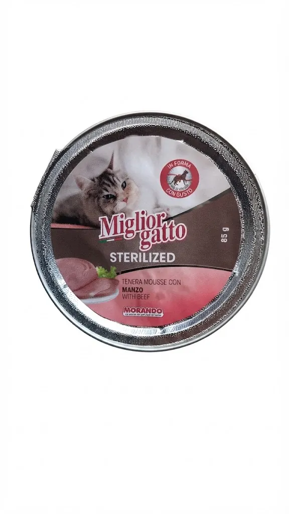 Корм вологий Morando Migliorgatto Sterilized для стерилізованих котів беззерновий мус з телятиною, 85 г