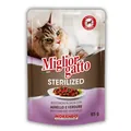 Корм вологий Morando Migliorgatto Sterilized для стерилізованих котів беззерновий ягня з овочами шматочки в соусі, 85 г