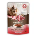 Корм вологий Morando Migliorgatto Sterilized для стерилізованих котів беззерновий яловичина і шинка шматочки в соусі, 85 г