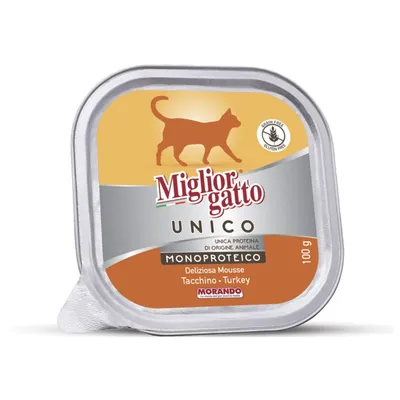 Корм вологий Morando Migliorgatto UNICO Delicious для котів індичка, 100 г