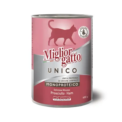 Корм вологий Morando Migliorgatto UNICO Rustic для котів прошутто, 400 г