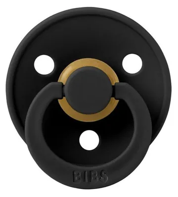 Пустушка латексна Bibs Colour кругла від 6 до 18 місяців, чорна, 1 шт