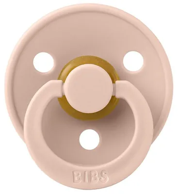 Пустушка латексна Bibs Colour кругла від 0 до 6 місяців, рожева, 1 шт