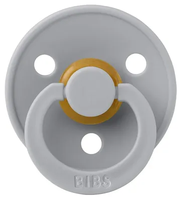Пустушка латексна Bibs Colour кругла від 0 до 6 місяців, сіра, 1 шт