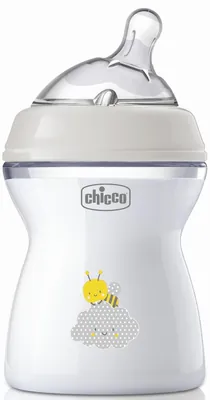 Пляшка дитяча пластикова Chicco Natural Feeling з соскою силіконовою, середній потік, нейтральна, 250 мл