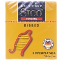 Презервативи Sico Ribbed ребристі, 3 штуки