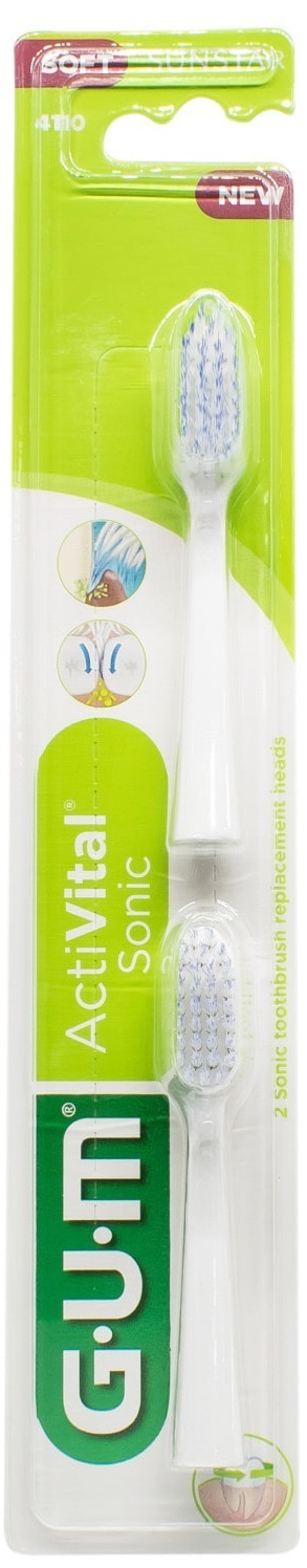 Сменная головка для зубной щетки GUM ActiVital Sonic Power, 2 штуки