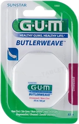 Зубна нитка GUM Butlerweave Unwaxed невощена, 55 метрів