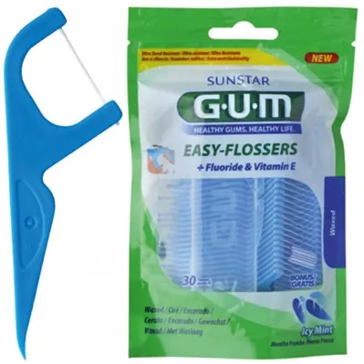 Флосери GUM Easy Flossers VIT-E з фторидом, 30 шт