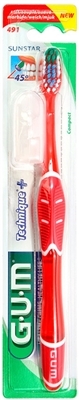 Зубная щетка GUM Technique Plus, компактная мягкая, 1 штука