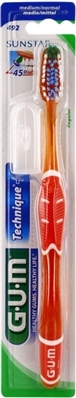 Зубная щетка GUM Technique Plus, средне-мягкая, 1 штука