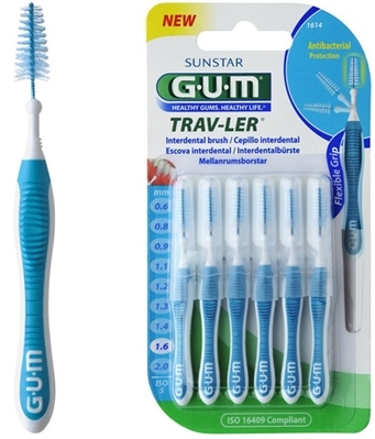 Интердентальные щетки GUM TravLer, 1,6 мм, 6 шт