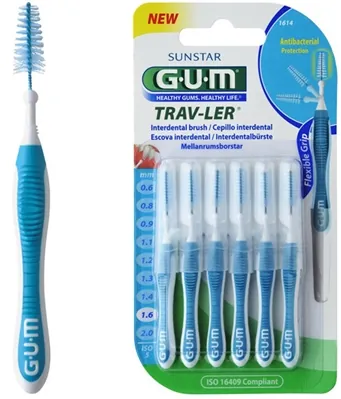 Інтердентальні щітки GUM Trav-Ler, 1,6 мм, 6 шт