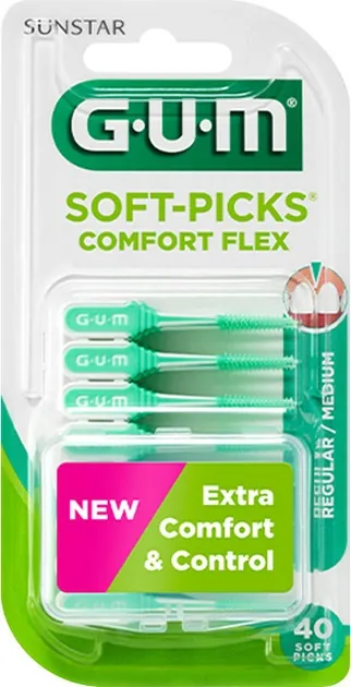 Набір інтердентальних щіток GUM Soft-Picks Comfort Flex, стандартна, 40 шт