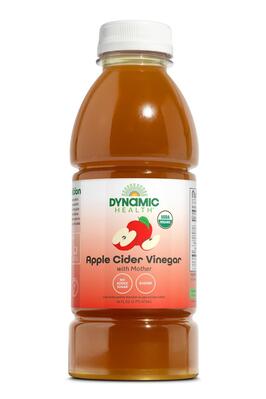 Яблучний оцет Dynamic Health Apple Cider органічний необроблений, 473 мл