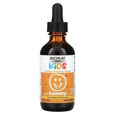 Пробіотики Bioray Kids NDF Tummy для дітей суміш із 11 штамів зі смаком малини, 60 мл