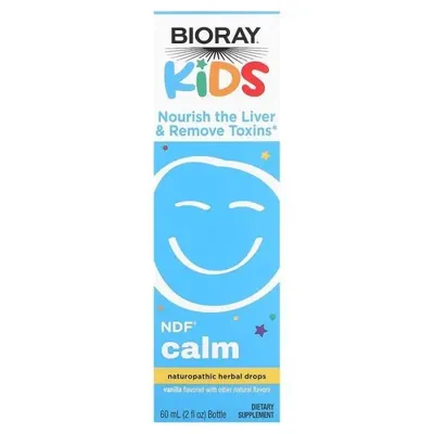 Для печінки та виведення токсинів Bioray Kids NDF Calm для дітей зі смаком ванілі, 60 мл
