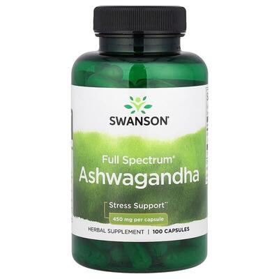 Ашваганда Swanson Ashwagandha экстракт корней 450 мг, 100 капсул