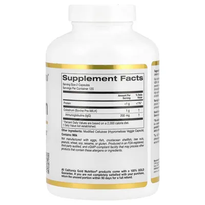 Молозиво California Gold Nutrition Colostrum вег. капсули №240