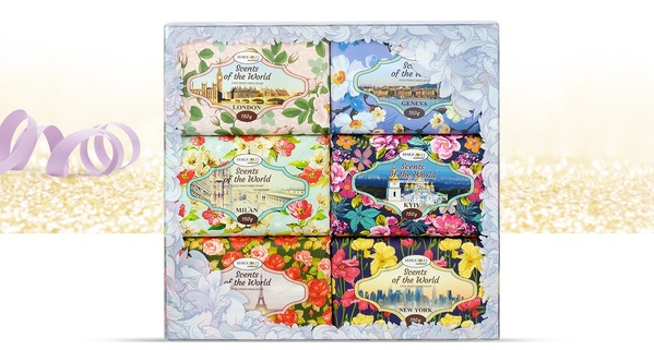 Набор подарочный Marigold Natural Ароматы мира мыло твердое парфюмерное, 6 шт х 150 г