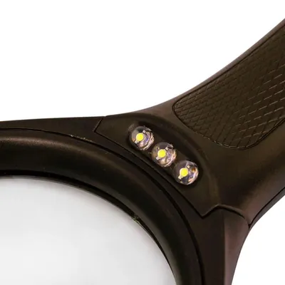 Лупа Ridni RD-9986B ручна з LED підсвічуванням 2,5X збільшення (діаметр 75 мм)