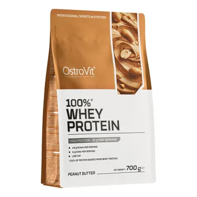 Протеїн сироватковий концентрат OstroVit 100% Whey Protein арахісове масло, 700 г
