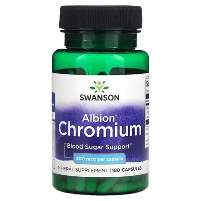 Хром Swanson Chromium 200 мкг, 180 капсул