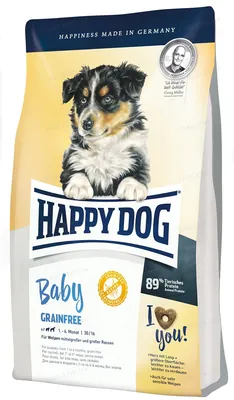 Корм сухий беззерновий Happy Dog Baby Grainfree для цуценят від 4 тижнів до 6 місяців середніх та великих порід, 10 кг, 60386