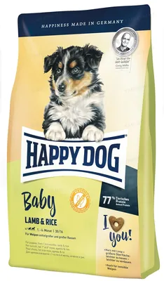 Корм сухий Happy Dog Baby Lamb & Rice для цуценят від 4 тижнів до 6 місяців середніх та великих порід, 18 кг, 60394
