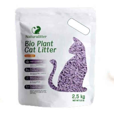 Наполнитель для кошачьего туалета Naturalitter Bio Plant Cat Litter Lavender соевый с ароматом лаванды, 2,5 кг (6 л)