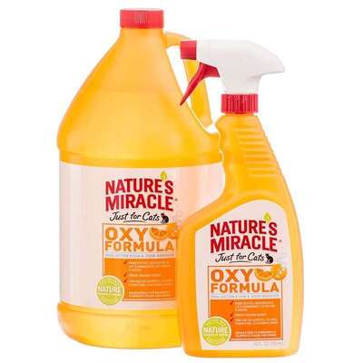 Спрей для удаления пятен и запахов Nature's Miracle Set-In Stain Destroyer Oxy Formula Оранж-Окси для кошек, 709 мл