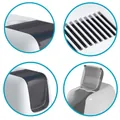 Туалет закритий Petmax Cat Toilet Ella Comfort для котів з фільтром, біло-рожевий, 57х39х41 см