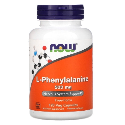 Амінокислота L-фенілаланін NOW L-Phenylalanine 500 мг капсули №120