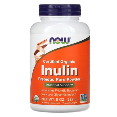 Інулін органічний Now Foods Certified organic Inulin, 227 г
