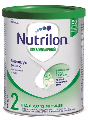 Суміш суха молочна Nutrilon Кисломолочний 2 для харчування дітей від 6 до 12 місяців, 400 г